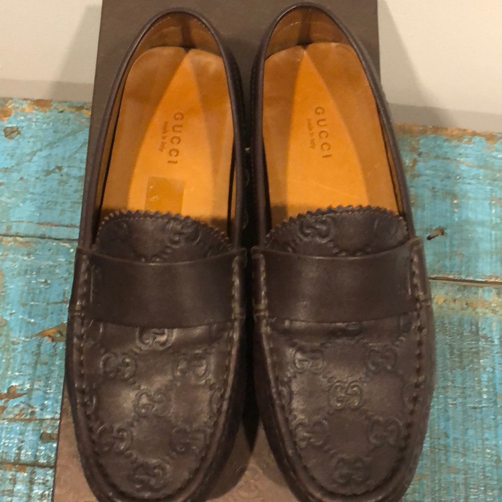 Gucci brown driving loafers